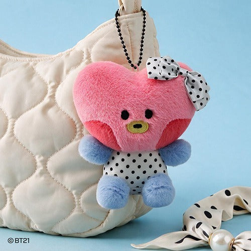 BT21 - DOT RIBBON PLUSH KEYRING (TATA) - COKODIVE