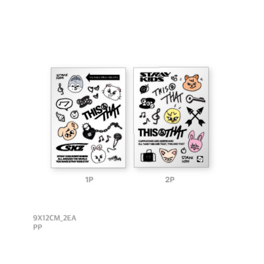 STRAY KIDS - THIS & THAT POP UP OFFICIAL MD TATTOO STICKER - COKODIVE