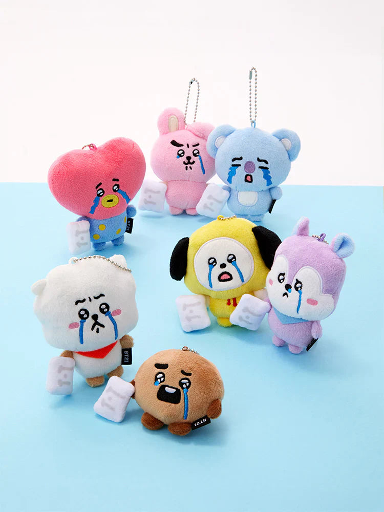 BT21 - TODAY'S FACE TEARDROP PLUSH KEYRING - COKODIVE