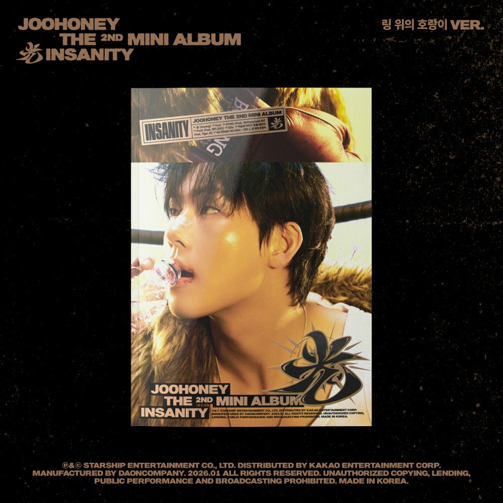 MONSTA X JOOHONEY - INSANITY 2ND MINI ALBUM STARSHIP GIFT STANDARD A TIGER ON THE RING VER