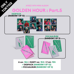 ATEEZ - GOLDEN HOUR : PART.5 14TH MINI ALBUM TOKTOQ GIFT TOKTOQ SET