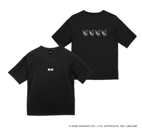 BABYMONSTER - BABAYMONSTER X KUROMI JAPAN OFFICIAL MD T-SHIRT (BLACK) - COKODIVE