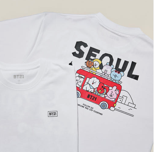 BT21 - SEOUL EDITION SHORT SLEEVE T-SHIRT WHITE - COKODIVE