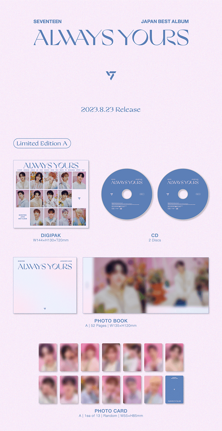 SEVENTEEN 会場限定 weverse always yours 230706 SEVENTEEN JAPAN BEST ALBUM 「ALWAYS YOURS」Jacket Photos +