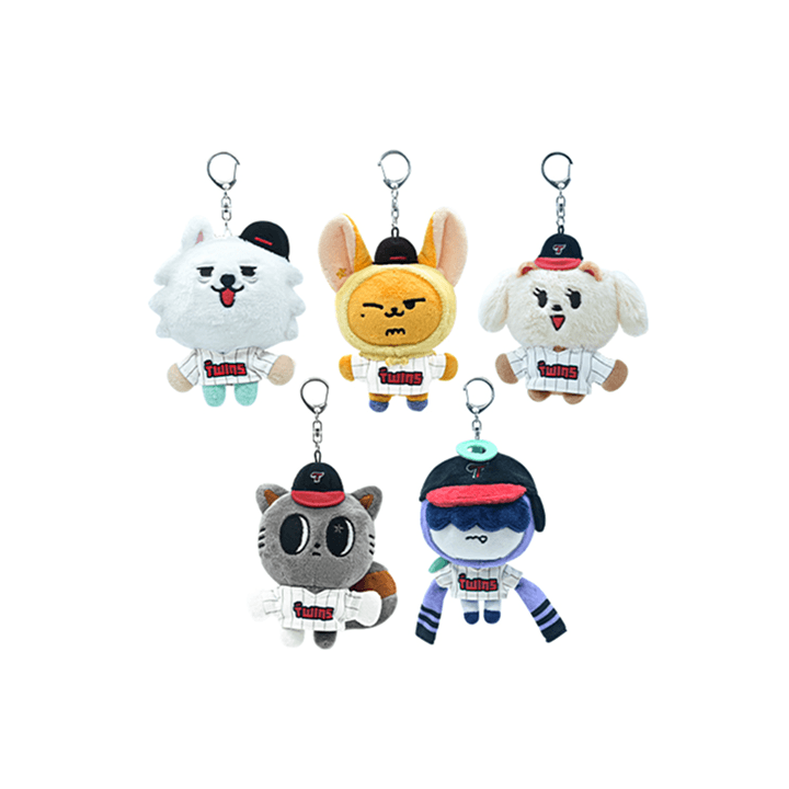 TXT トゥバ PPULBATU ヨンジュン ぬいぐるみ LGTWINS TXT - PPULBATU X LG TWINS OFFICIAL MD UNIFORM PLUSH KEYRING | COKODIVE