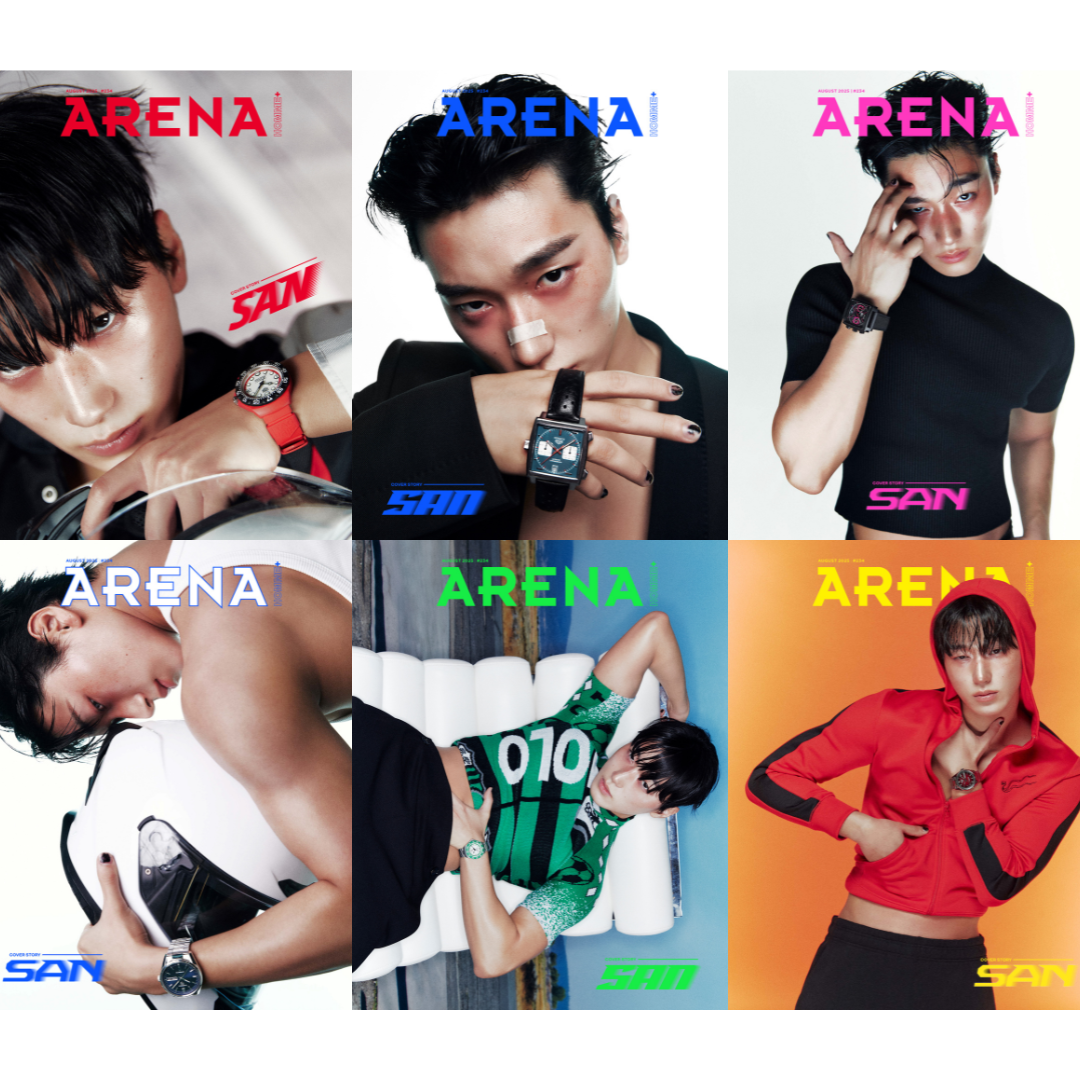 ATEEZ SAN - ARENA HOMME MAGAZINE 2025 AUGUST ISSUE COVER SET - COKODIVE