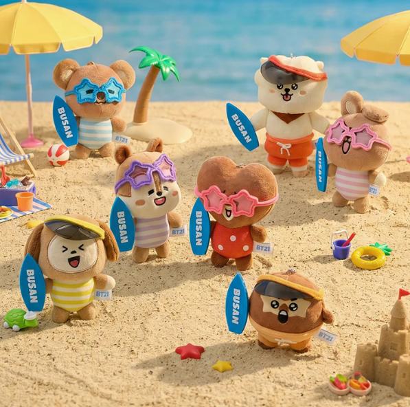 BT21 - BUSAN VACANCE PLUSH KEYRING - COKODIVE
