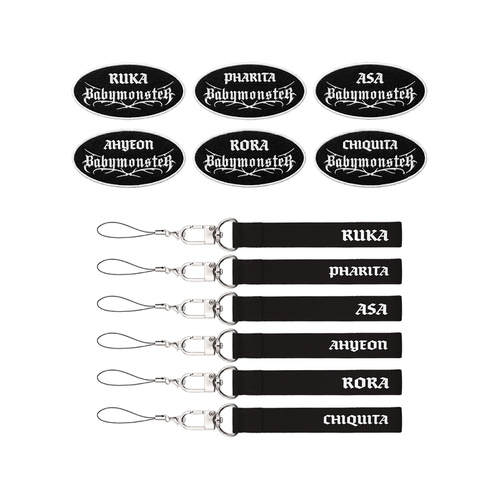 BABYMONSTER - CHOOM WORLD TOUR IN SEOUL OFFICIAL MD WAPPEN BADGE + NAME STRAP SET