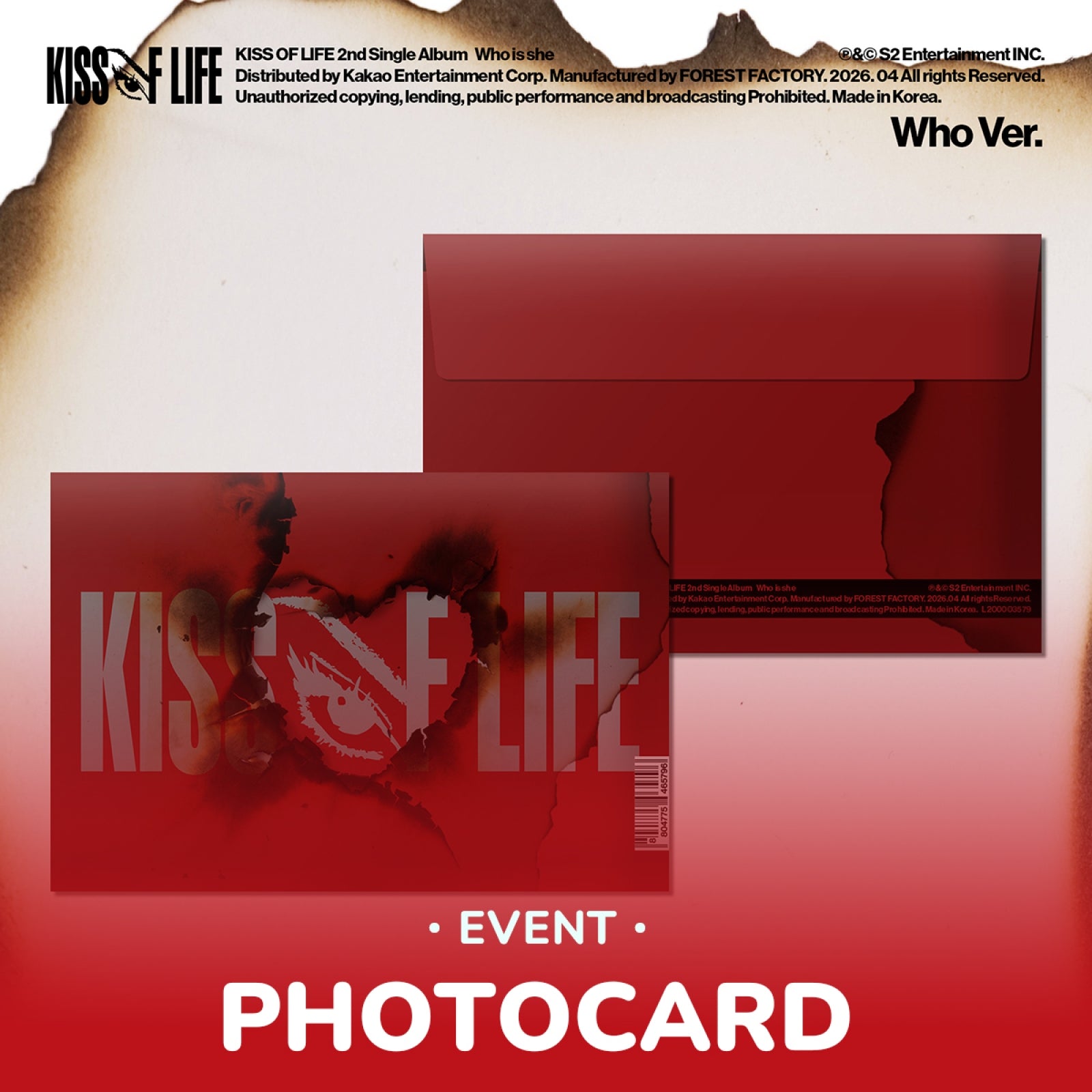 KISS OF LIFE - WHO IS SHE 2ND SINGLE ALBUM WITHMUU GIFT WHO VER - COKODIVE