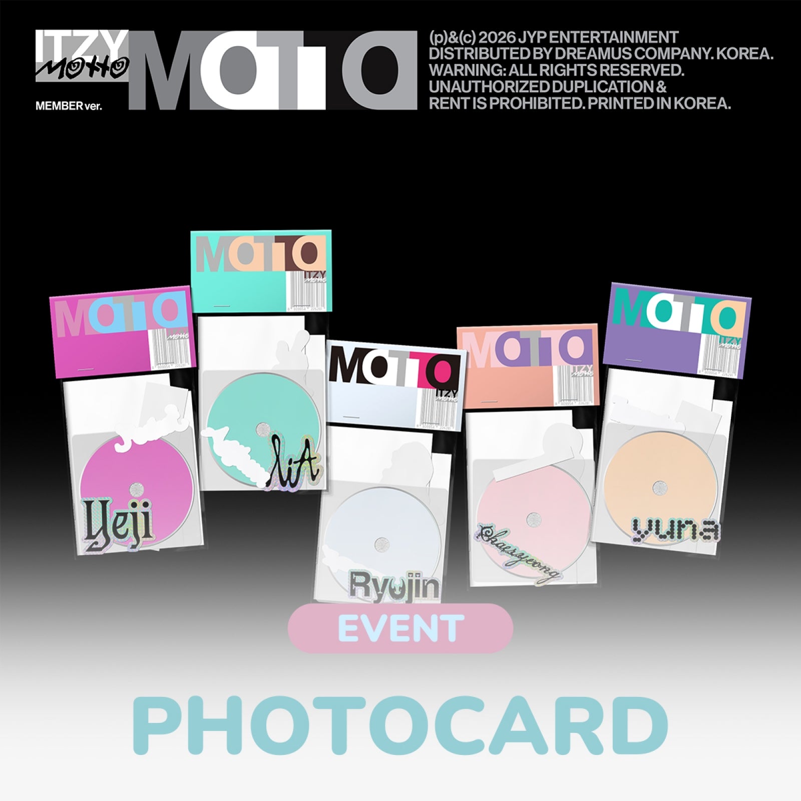 ITZY - MOTTO MINI ALBUM WITHMUU GIFT MEMBER VER RANDOM - COKODIVE