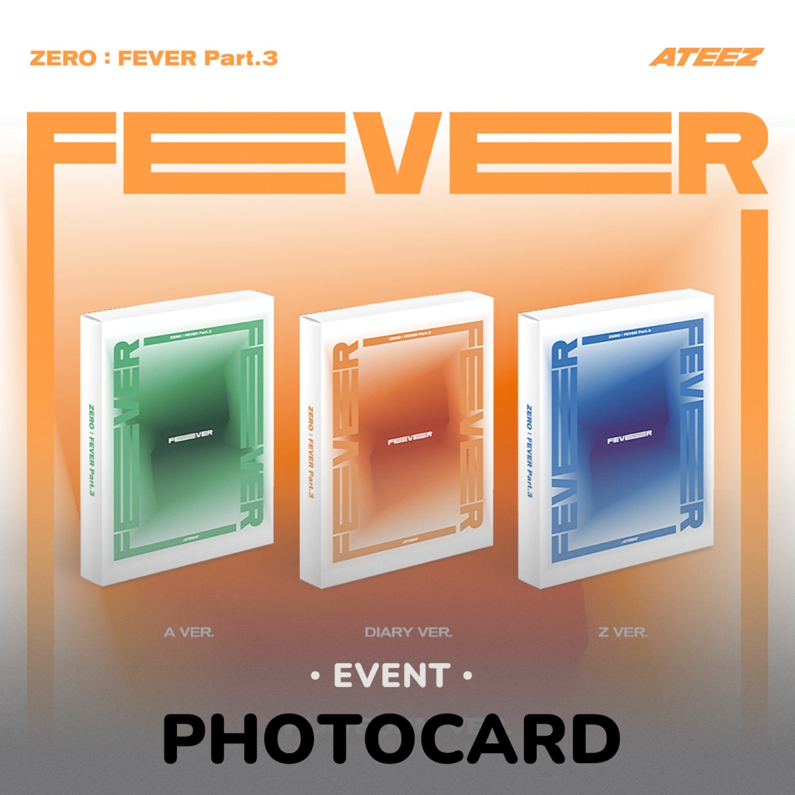 ATEEZ - ZERO : FEVER PART.3 5TH MINI ALBUM WITHMUU GIFT PLATFORM VER - COKODIVE