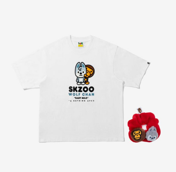 BABYL 【 子狐モッシュシュ】速乾TEE Lサイズ STRAY KIDS - BAPE X STRAY KIDS WOLF CHAN BABY MILO TEE M (BANGCHAN) +