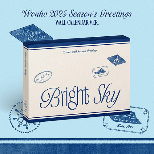 WONHO - BRIGHT SKY 2025 SEASON&#39;S GREETINGS WALL CALENDAR VER - COKODIVE