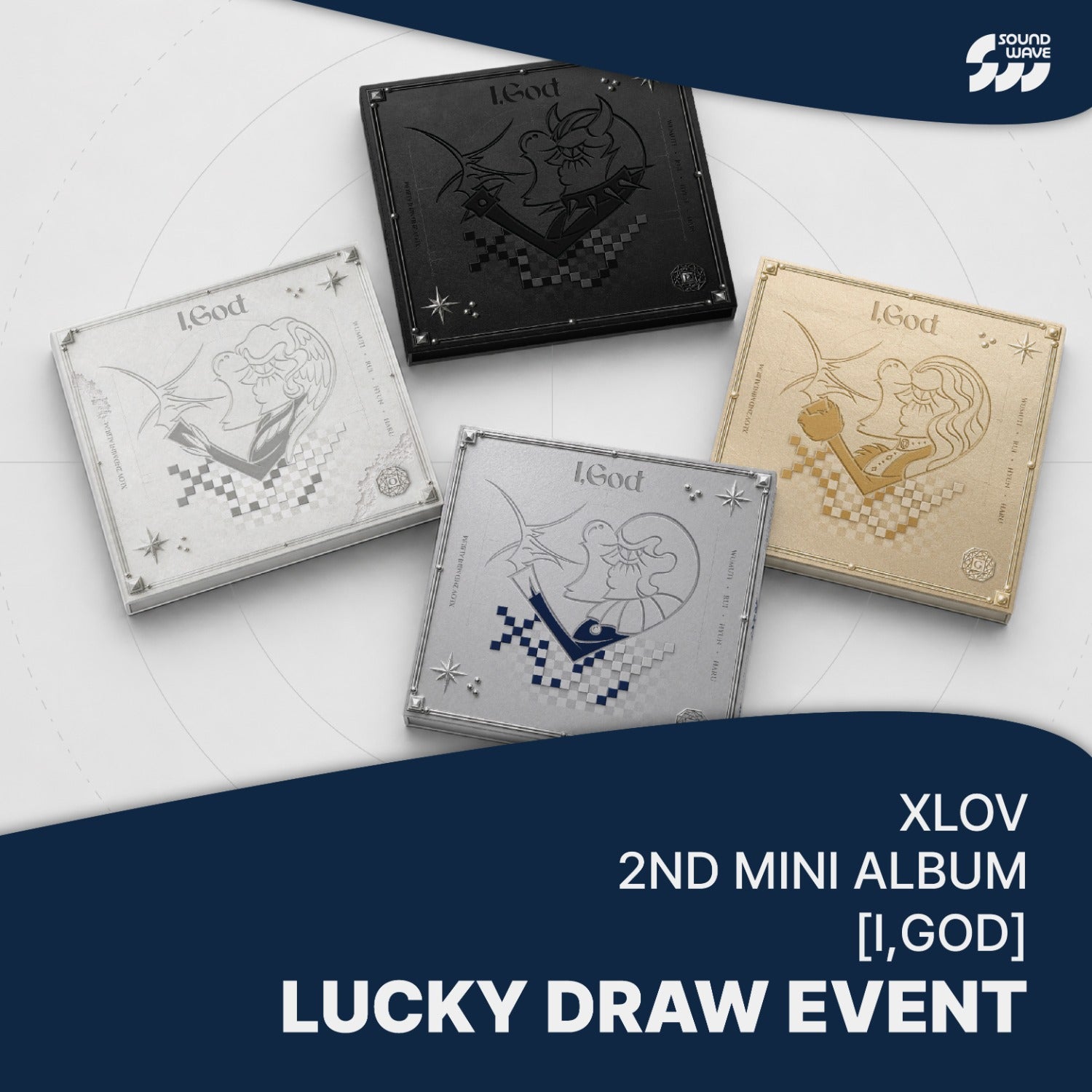 XLOV - I, GOD 2ND MINI ALBUM SOUND WAVE LUCKY DRAW EVENT STANDARD RANDOM - COKODIVE