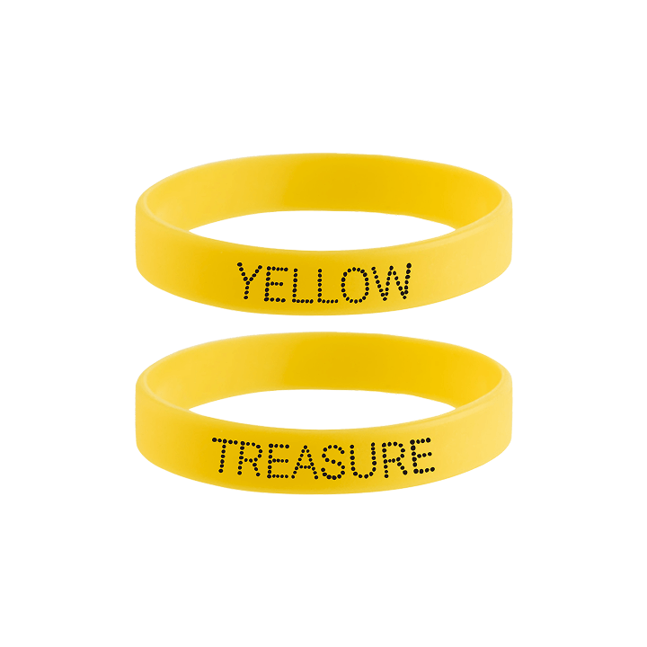 TREASURE - PLEASURE SPECIAL MINI ALBUM OFFICIAL MD YELLOW SILICONE BRACELET - COKODIVE