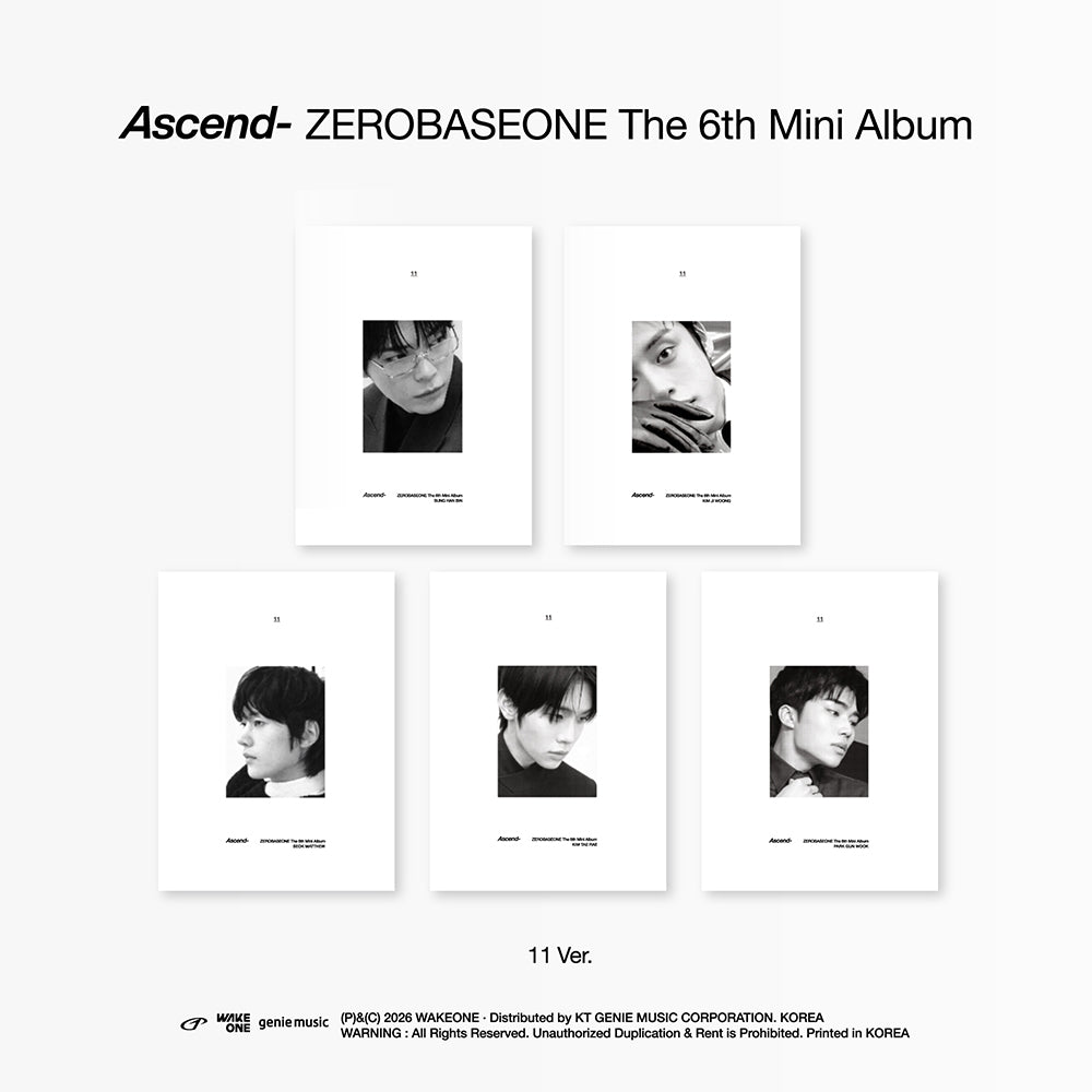 ZEROBASEONE - ASCEND- 6TH MINI ALBUM 11 VER SET 514 - COKODIVE