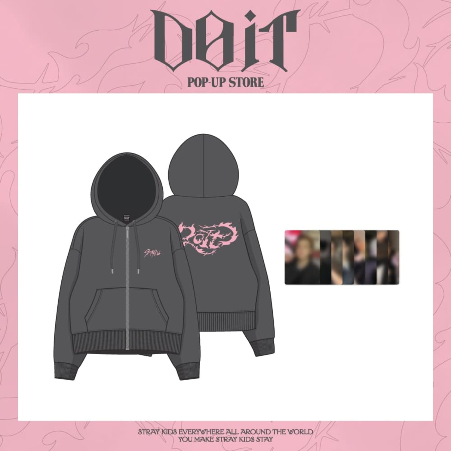 STRAY KIDS - DO IT POP UP STORE OFFICIAL MD ZIP UP HOODIE | COKODIVE