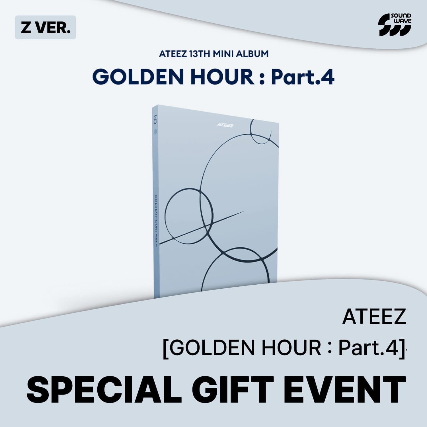 ATEEZ - GOLDEN HOUR : PART.4 MINI 13TH ALBUM SOUNDWAVE GIFT STANDARD Z VER - COKODIVE