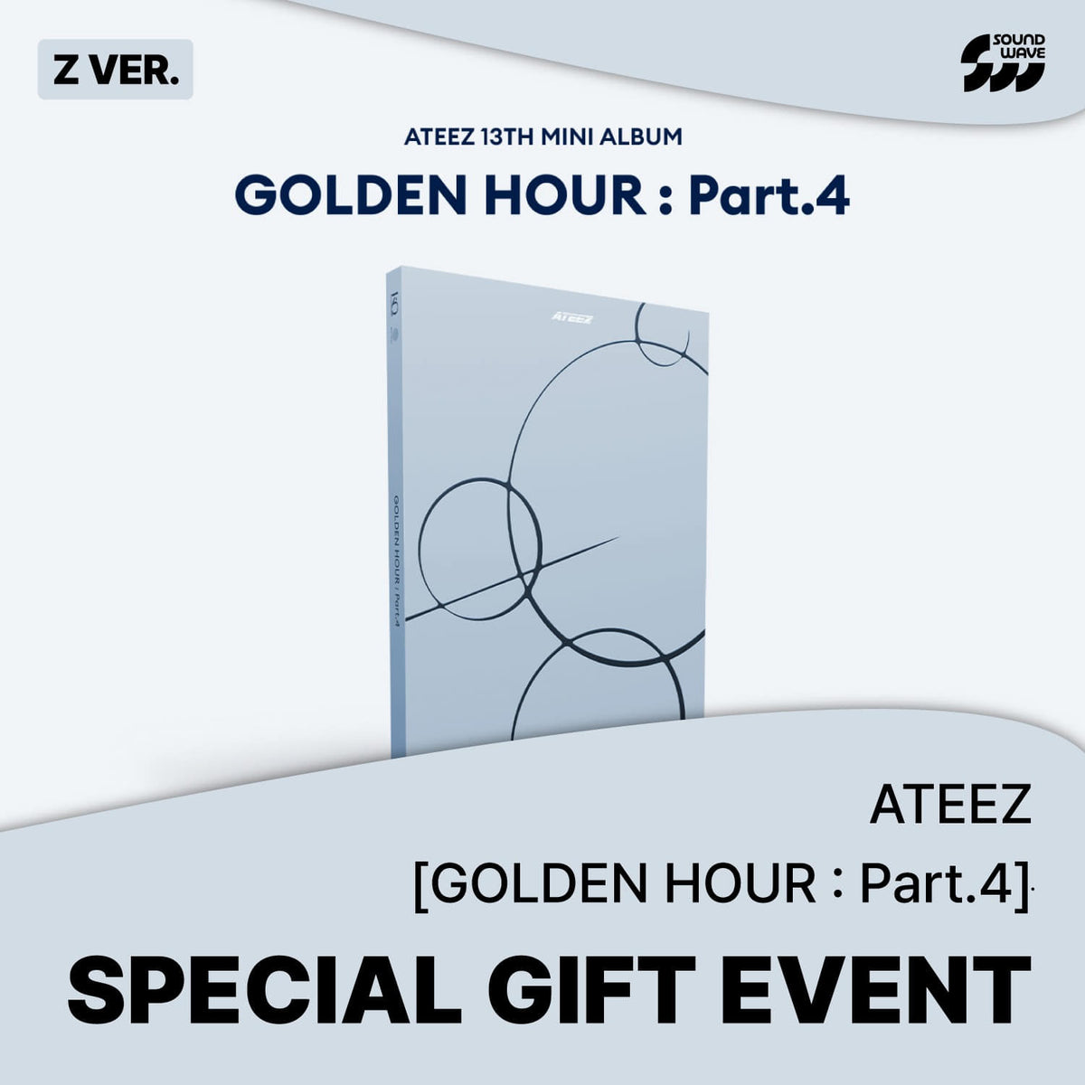 ATEEZ - GOLDEN HOUR : PART.4 MINI 13TH ALBUM SOUNDWAVE GIFT STANDARD Z VER - COKODIVE