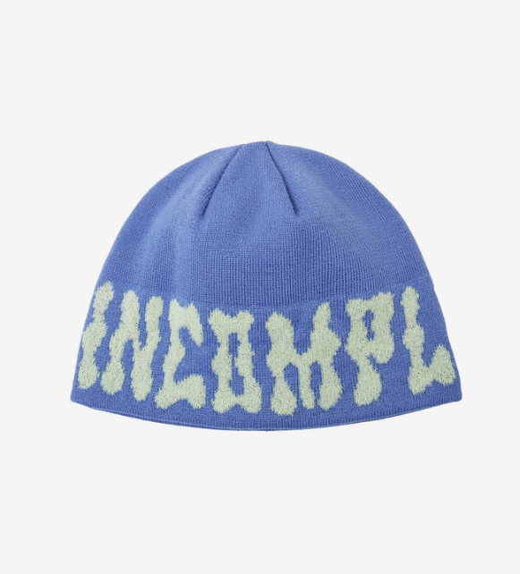 BTS テテ　ポンポンロゴジャカードビーニ　ブルー BTS V PICK] POMPOM LOGO JACQUARD BEANIE (4 COLORS)