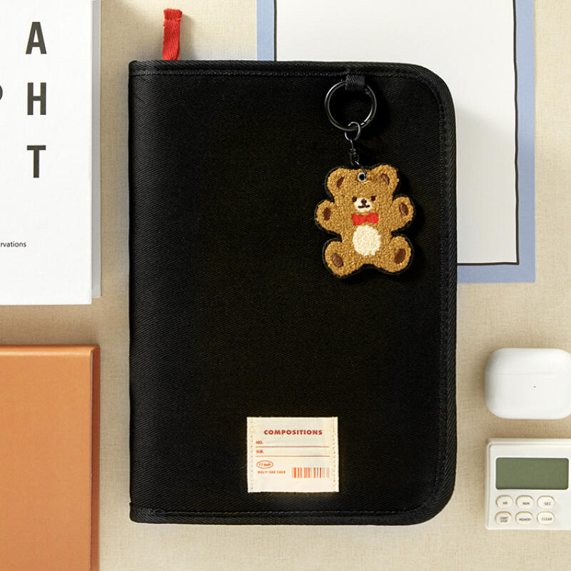 BOOK POUCH BLACK TEDDY BEAR - COKODIVE