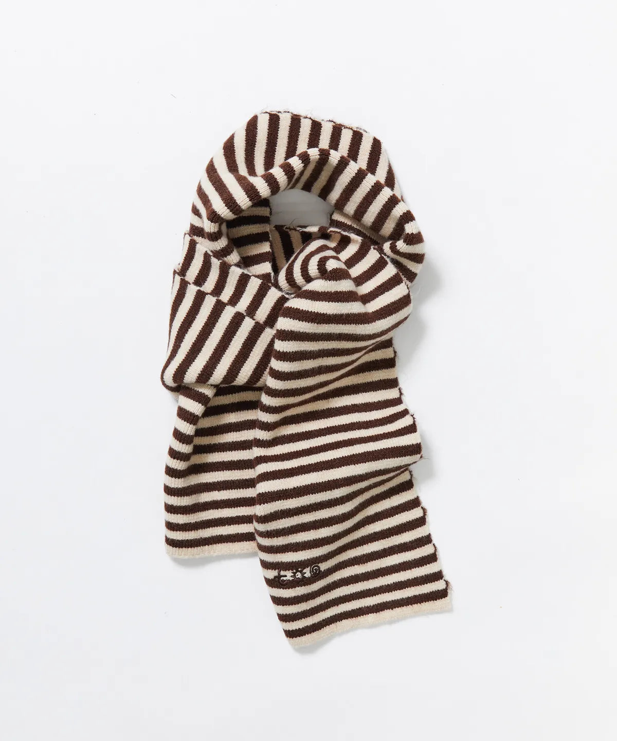 [NCT WISH RIKU PICK] TONY LAWRENCE STRIPE MUFFLER BROWN - COKODIVE