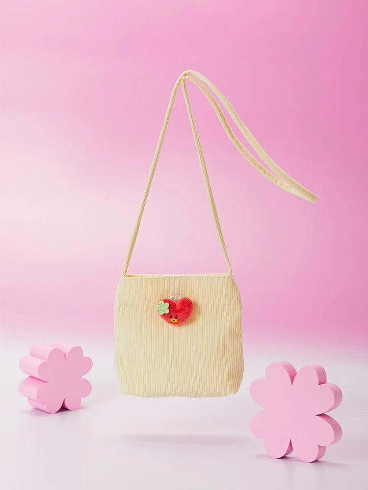 BT21 - SPRING DAYS MINI CORDUROY CROSSBODY BAG TATA BT21 - SPRING DAYS MINI CORDUROY CROSSBODY BAG TATA