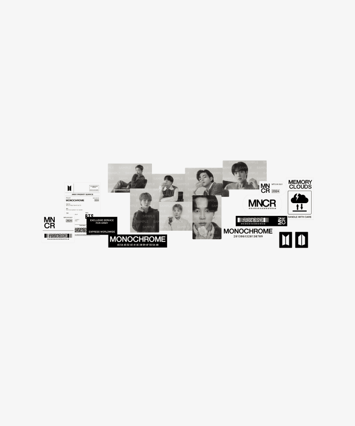 BTS - POP UP : MONOCHROME OFFICIAL MD STICKER SET - COKODIVE