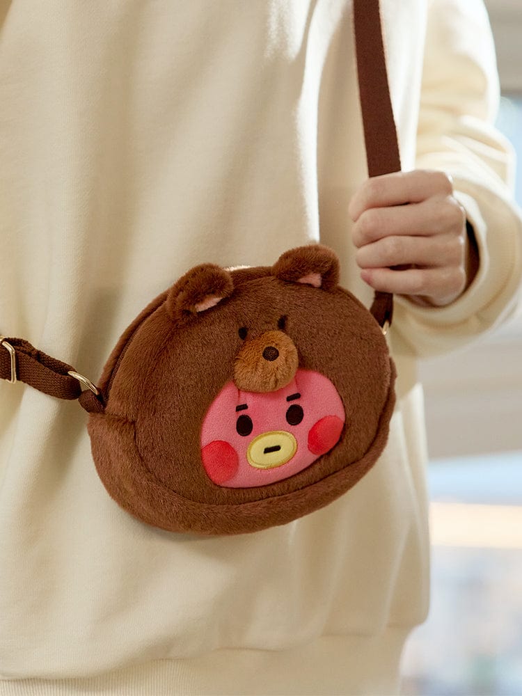 BT21 - BABY FLUFFY FACE DOLL CROSS BAG - COKODIVE