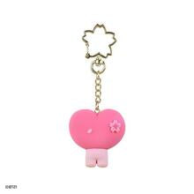 BT21 - CHERRY BLOSSOM LEATHER PATCH FIGURE KEYRING TATA - COKODIVE
