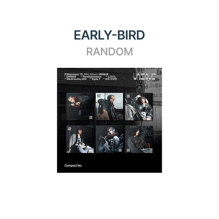 P1HARMONY - UNIQUE! 9TH MINI ALBUM WEVERSE SHOP EARLY BIRD GIFT COMPACT VER RANDOM - COKODIVE
