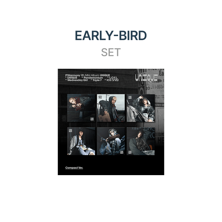 P1HARMONY - UNIQUE! 9TH MINI ALBUM WEVERSE SHOP EARLY BIRD GIFT COMPACT VER SET - COKODIVE