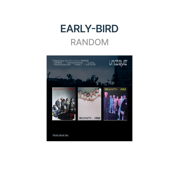 P1HARMONY - UNIQUE! 9TH MINI ALBUM WEVERSE SHOP EARLY BIRD GIFT PHOTOBOOK VER RANDOM - COKODIVE