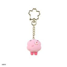 BT21 - CHERRY BLOSSOM LEATHER PATCH FIGURE KEYRING SHOOKY - COKODIVE