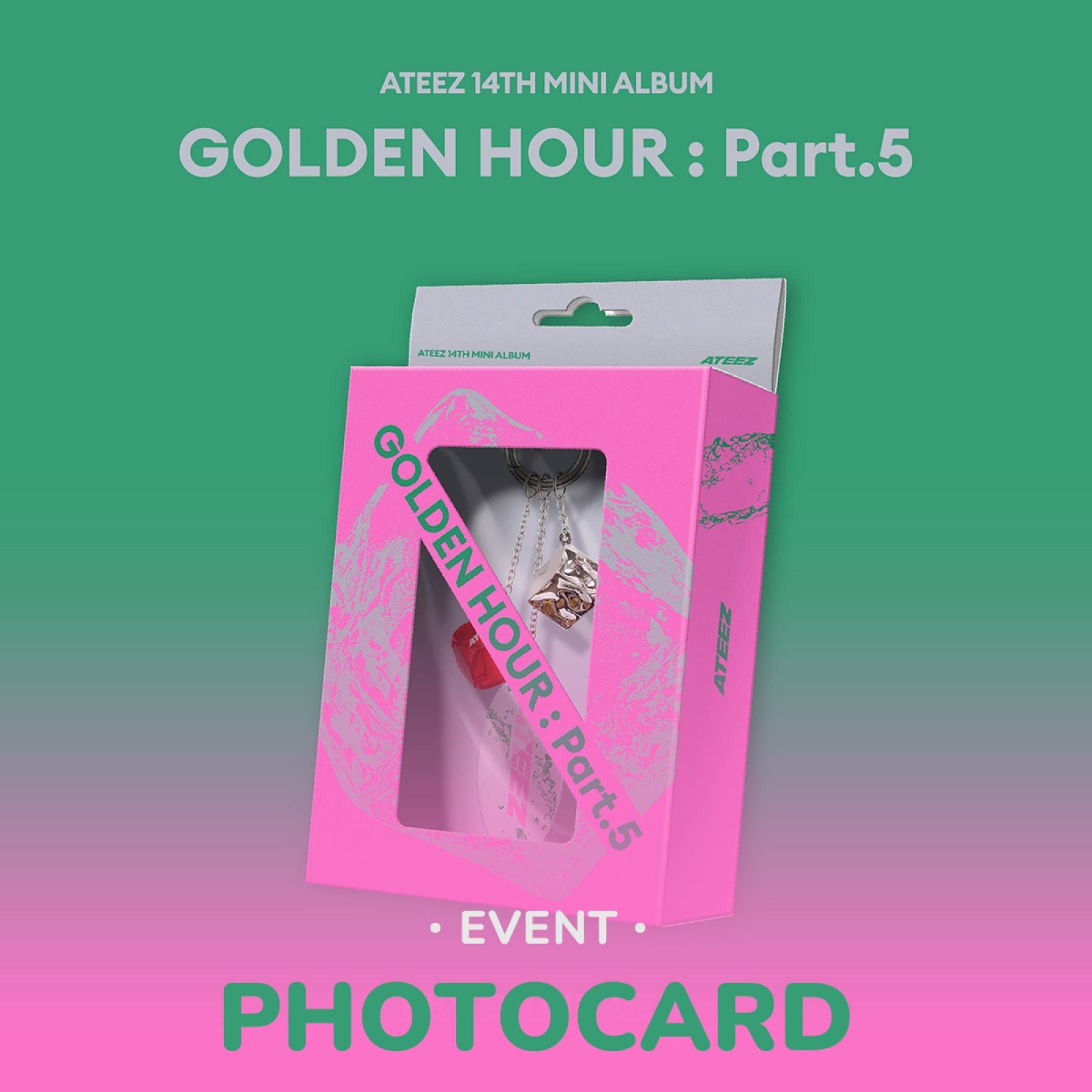 ATEEZ - GOLDEN HOUR : PART.5 14TH MINI ALBUM KEYCHAIN VER - COKODIVE