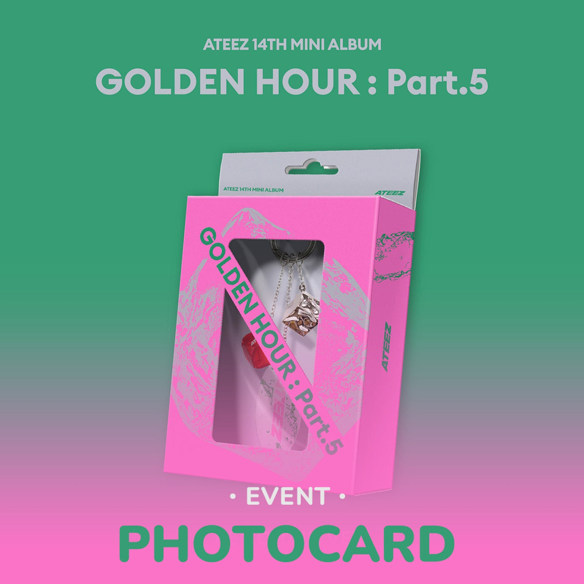 ATEEZ - GOLDEN HOUR : PART.5 14TH MINI ALBUM KEYCHAIN VER - COKODIVE