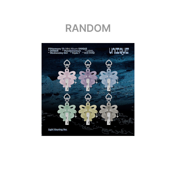 P1HARMONY - UNIQUE! 9TH MINI ALBUM LIGHT KEYRING VER RANDOM - COKODIVE
