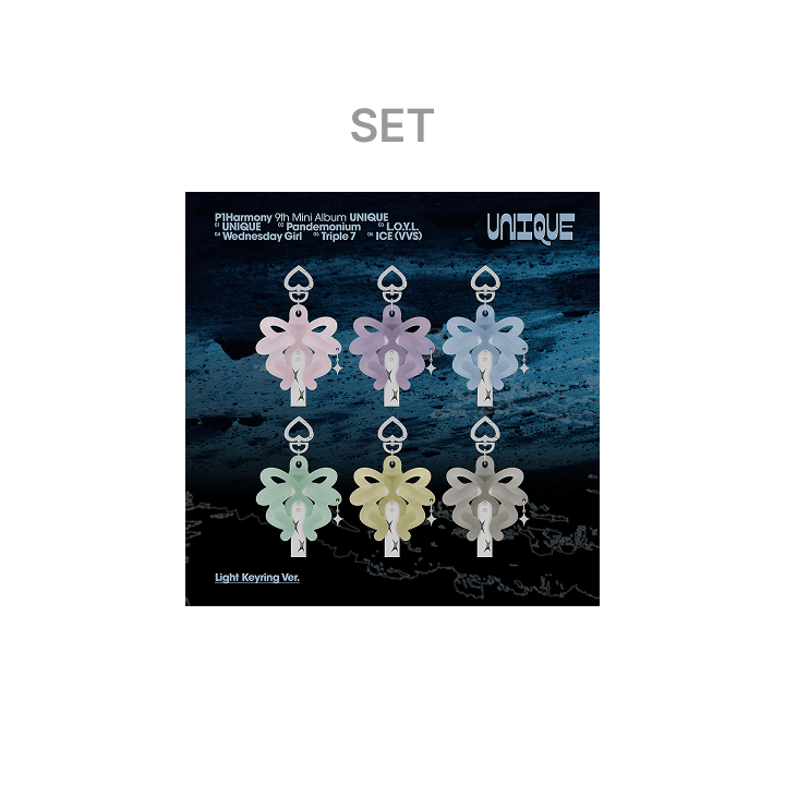 P1HARMONY - UNIQUE! 9TH MINI ALBUM LIGHT KEYRING VER SET | COKODIVE