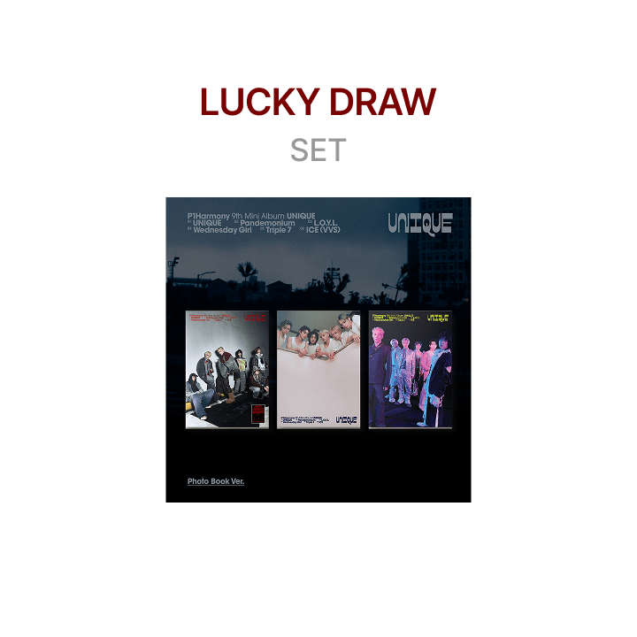 P1HARMONY - UNIQUE! 9TH MINI ALBUM WEVERSE SHOP LUCKY DRAW EVENT PHOTOBOOK VER SET - COKODIVE