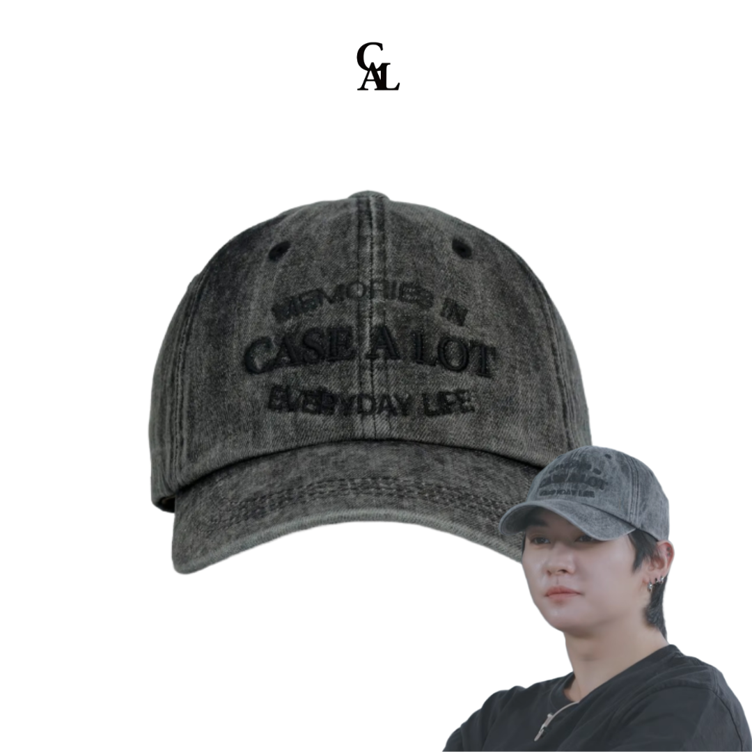[SKZ LEE KNOW PICK] DENIM WASHING BALL CAP (BLACK) - COKODIVE
