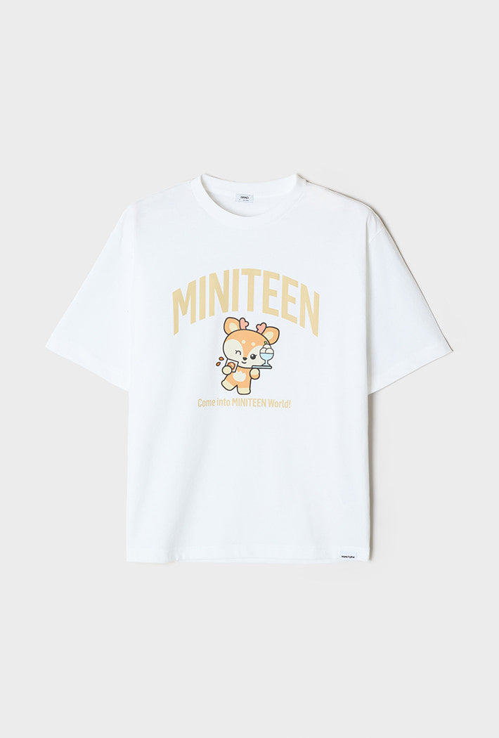 SEVENTEEN - MINITEEN X SPAO OFFICIAL MD SHORT SLEEVE T-SHIRT LIGHT BROWN - COKODIVE