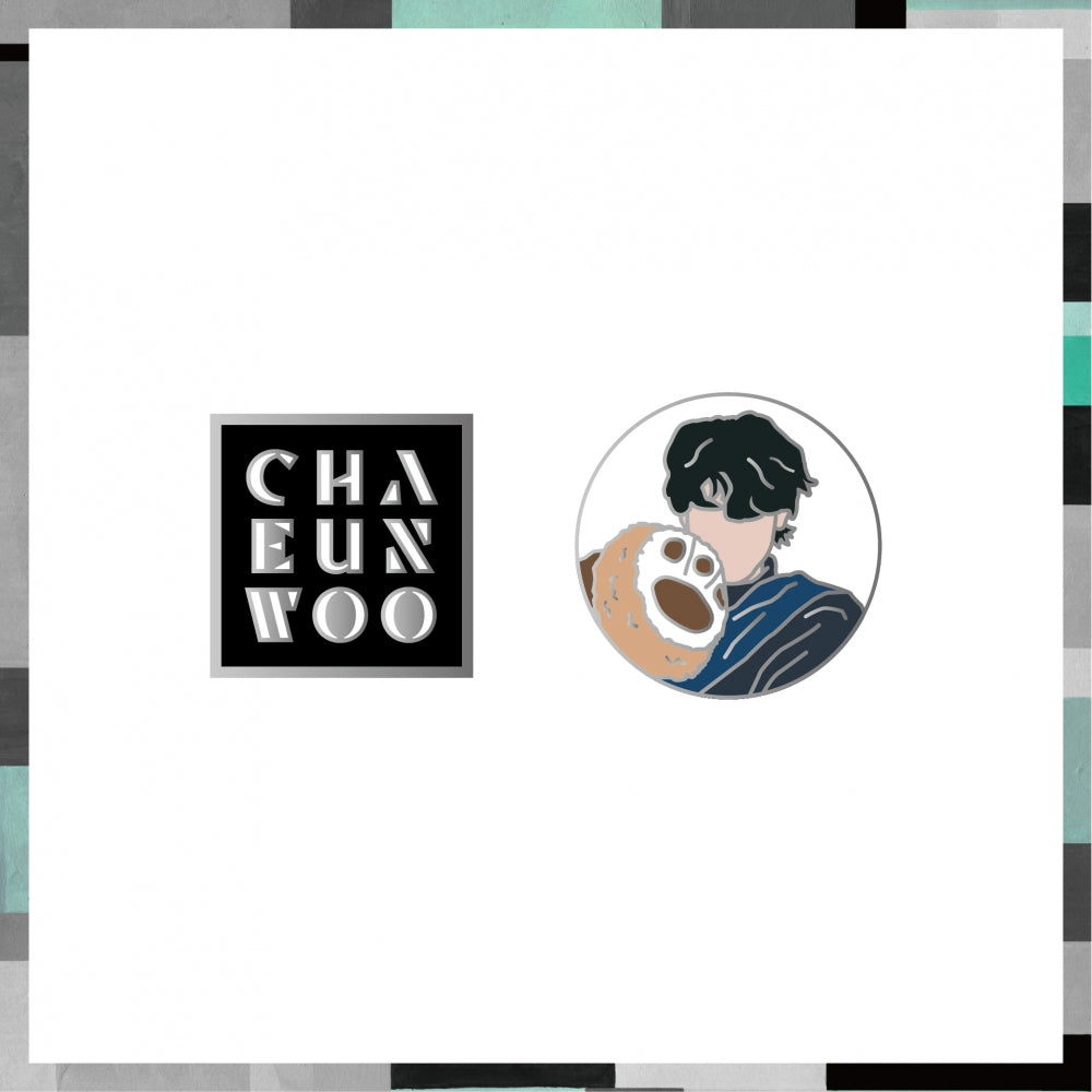 CHA-EUN-WOO - 2024 JUST ONE 10 MINUTE MYSTERY ELEVATOR OFFICIAL MD METAL BADGE SET - COKODIVE