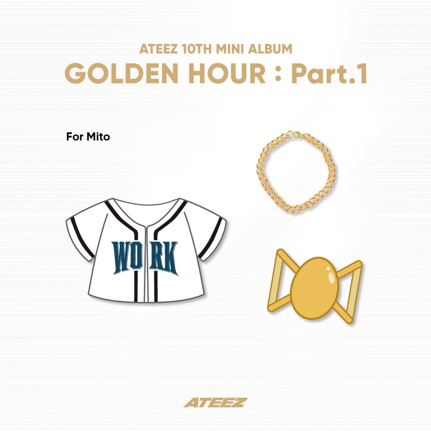 ATEEZ - GOLDEN HOUR : PART.1 OFFICIAL MD MITO WORK SET - COKODIVE