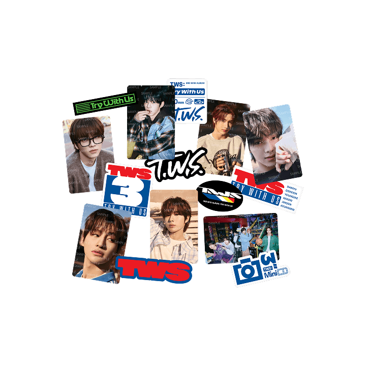 TWS - TRY WITH US OFFICIAL MD PHOTO CARD STICKER SET TWS - TRY WITH US OFFICIAL MD PHOTO CARD STICKER SET