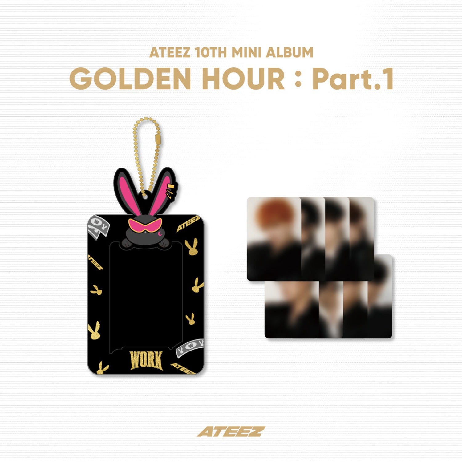 ATEEZ - GOLDEN HOUR : PART.1 OFFICIAL MD PHOTO CARD HOLDER SET - COKODIVE