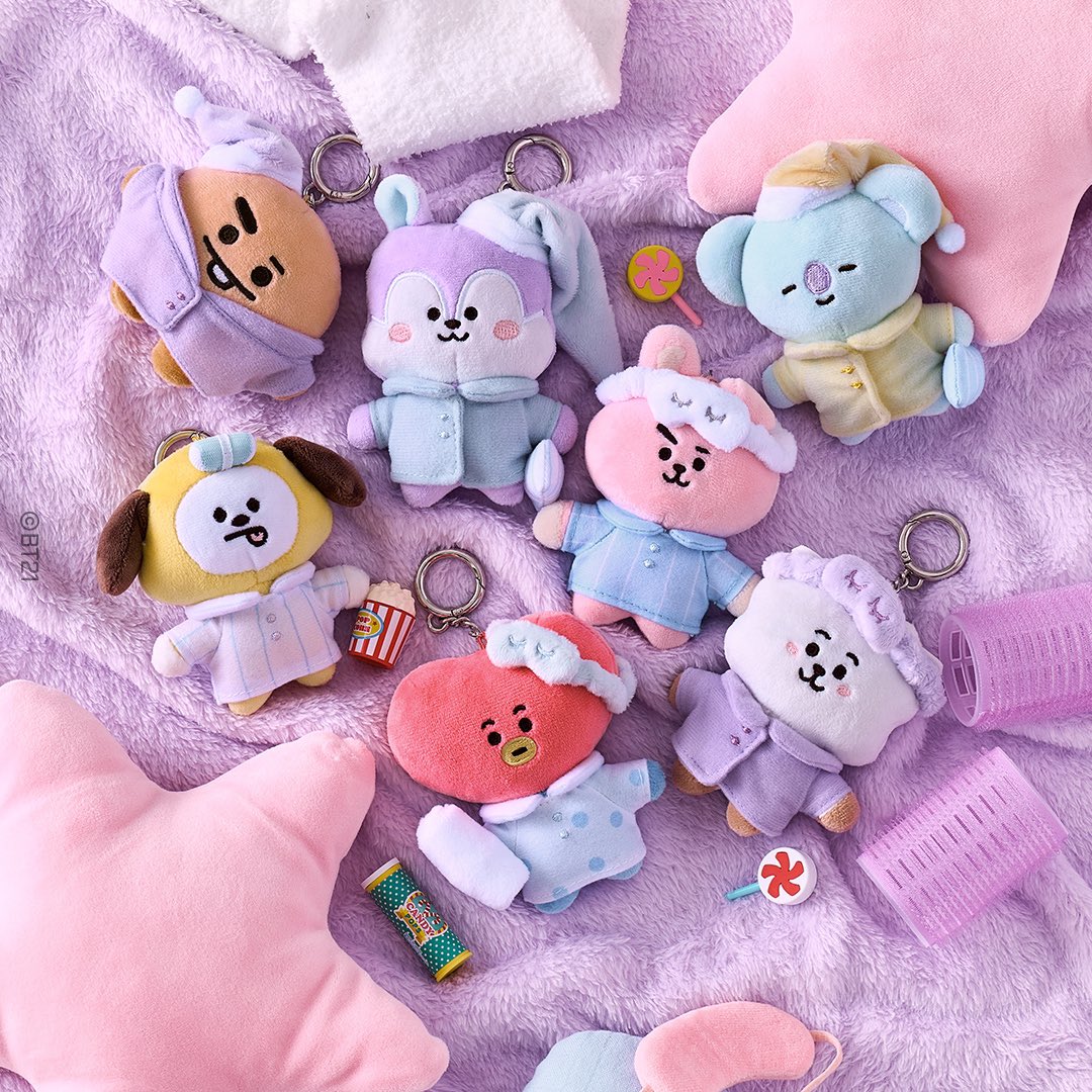 BT21 - SWEET DREAMS EDITION NEW BASIC PAJAMA PLUSH KEYRING - COKODIVE