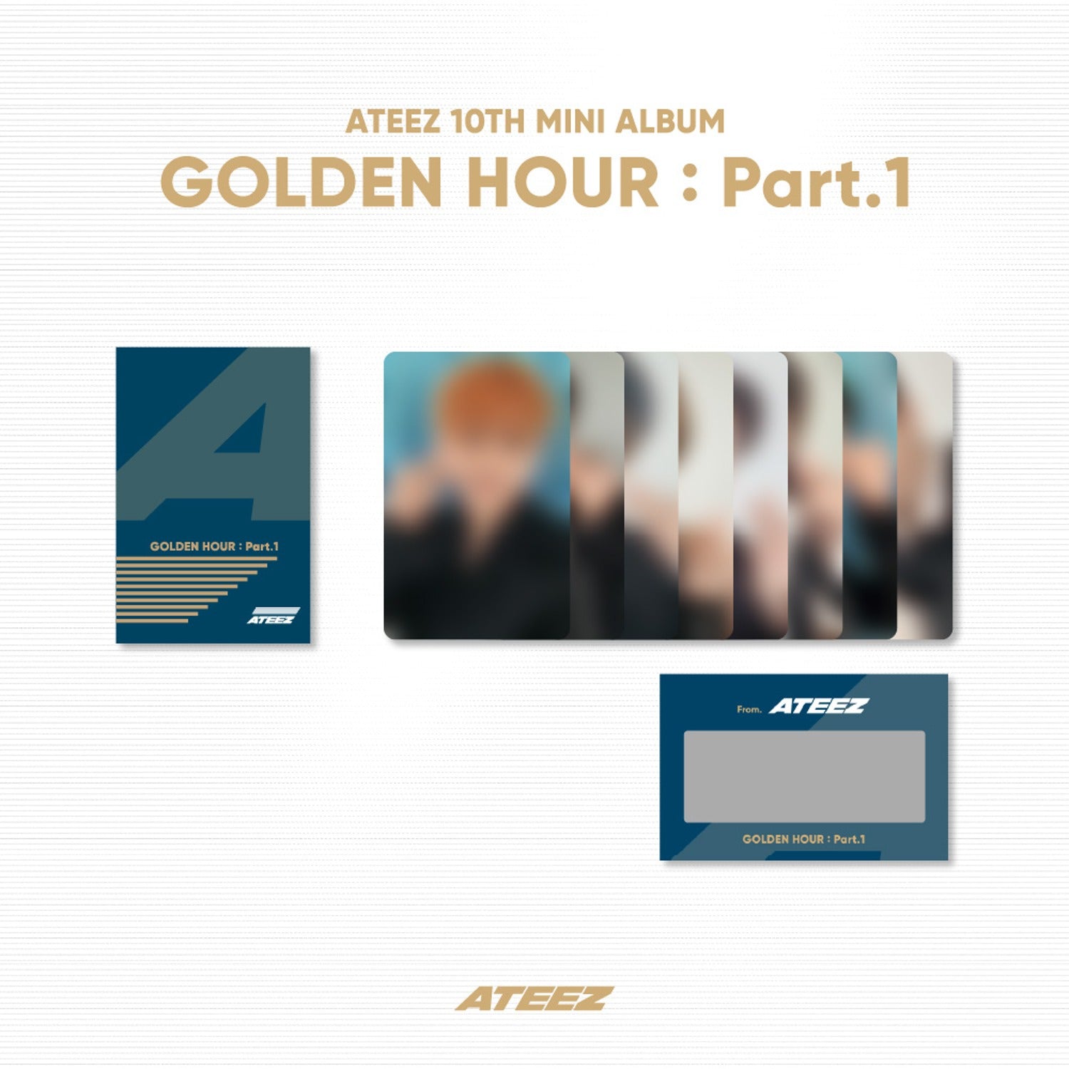 ATEEZ - GOLDEN HOUR : PART.1 OFFICIAL MD PHOTO & SCRATCH CARD A SET - COKODIVE