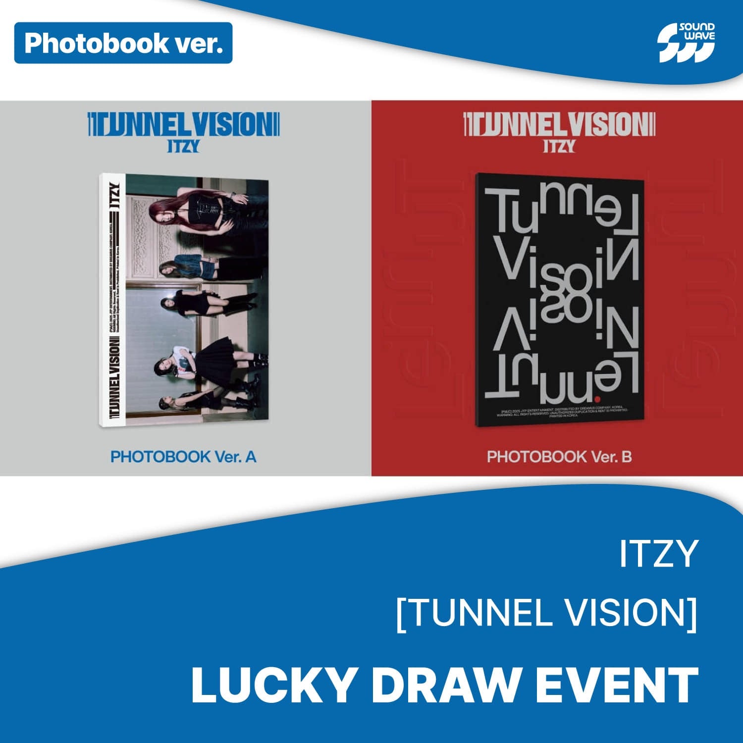 ITZY - TUNNEL VISION MINI ALBUM SOUNDWAVE LUCKY DRAW EVENT PHOTOBOOK VER RANDOM - COKODIVE