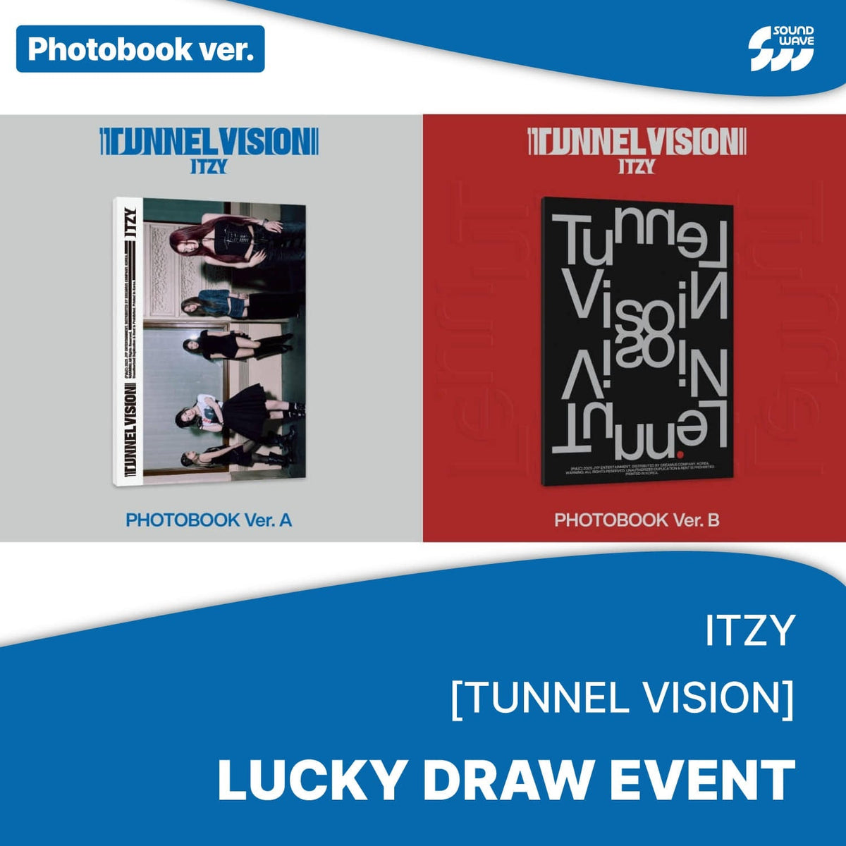 ITZY - TUNNEL VISION MINI ALBUM SOUNDWAVE LUCKY DRAW EVENT PHOTOBOOK VER RANDOM - COKODIVE