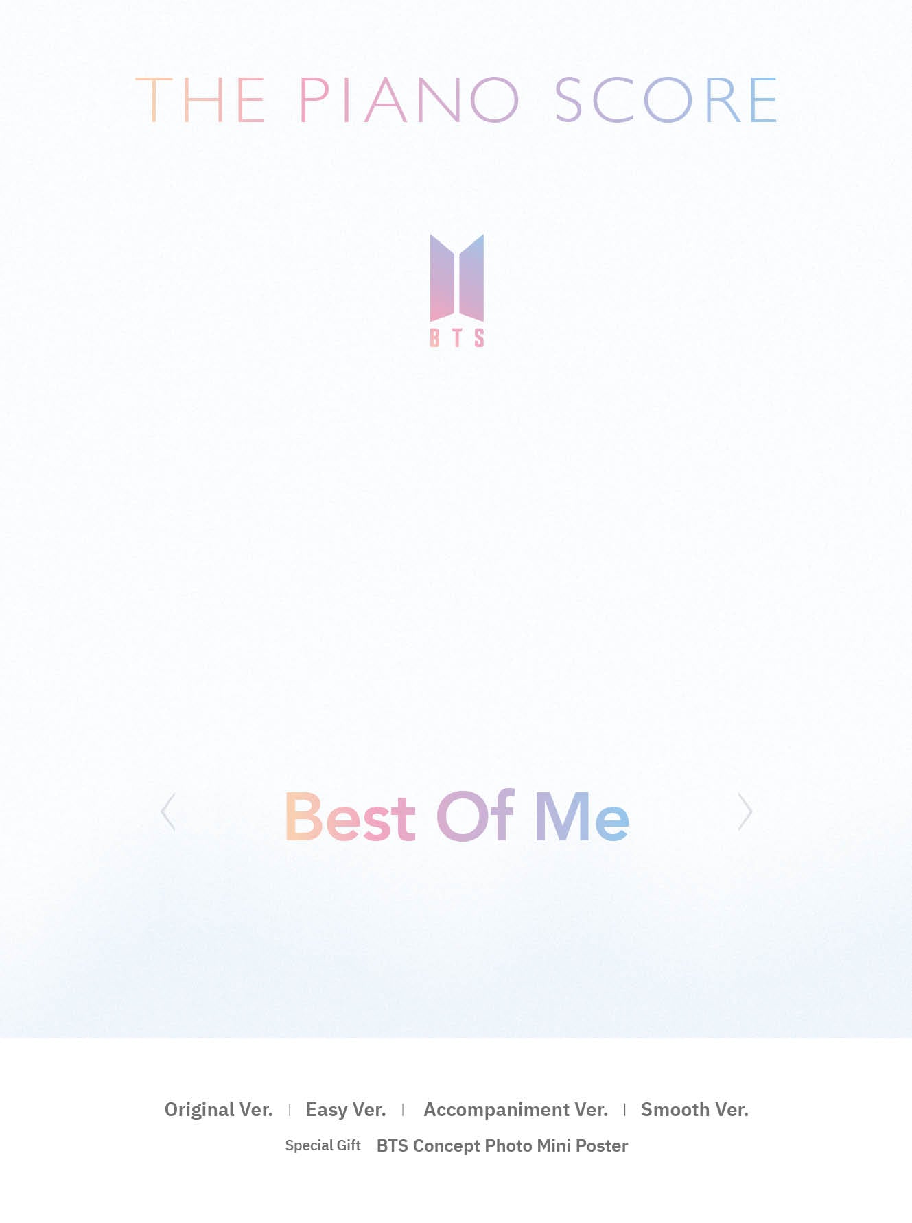 BTS - THE PIANO SCORE : BEST OF ME - COKODIVE